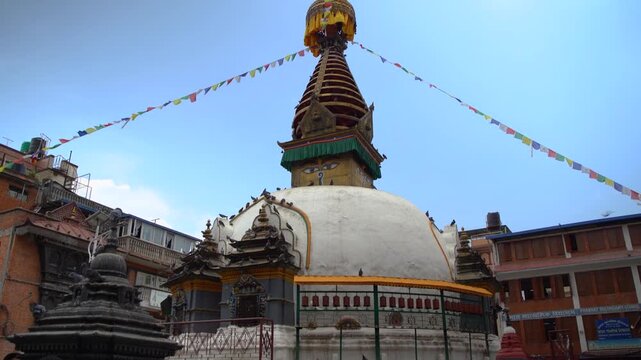 Kaathe Swayambhu Shree Gha Chaitya in Kathmandu Nepal, Mini Replica of Swayambhunath Stupa