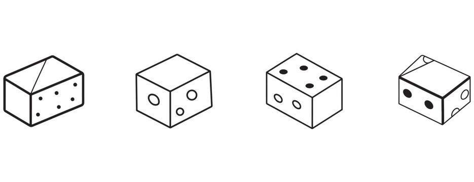  dice with black dots on a white background for game and chance concept  isolated dice illustrations