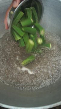 Nam Prik Kapi, Thai shrimp paste dip served with boiled vegetables.