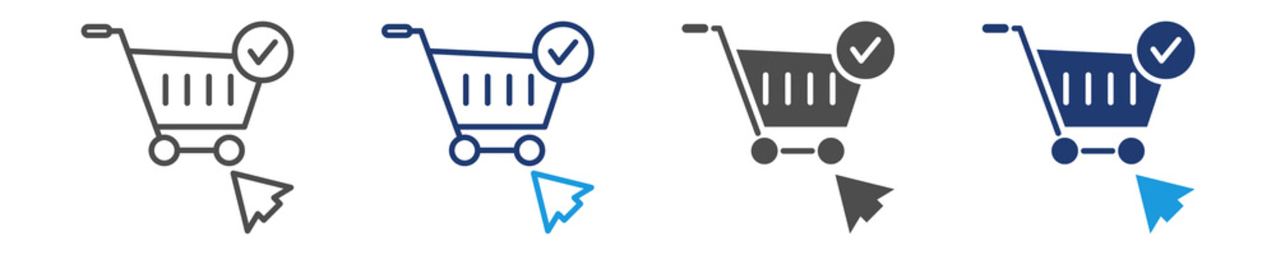 checkout button icon set multiple style