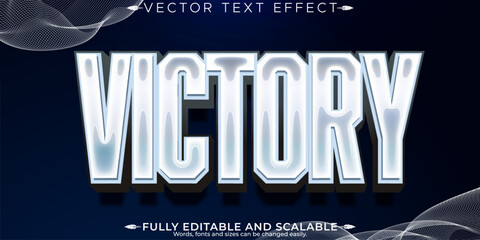 Victory text effect, editable game and warrior text style © QuillArtistry