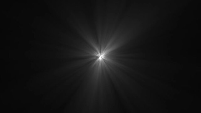 Light ray stock animation video concept. black background litter, shiny, bright, flare footage Isolated white light rays animation. Shine or sun effect on white cc light ray animation.