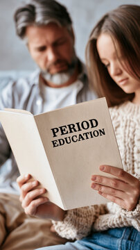 Father-Daughter Period Education Learning About Puberty and Menstrual Health Together