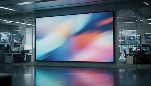 Medium shot showcasing realtime analytics of news audience behavior with the main screen sharply captured and soft bokeh on peripheral elements.