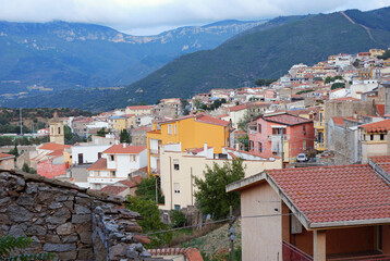 Fototapeta premium the town of Orgosolo, Barbagia, Sardinia, Italy
