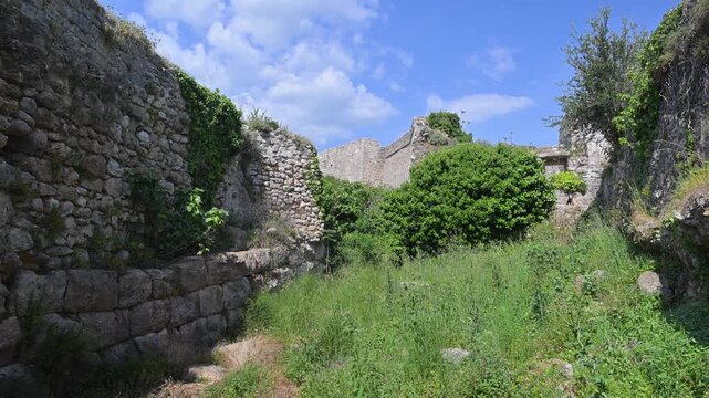 Ancient stone ruins in Ulcinj Montenegro