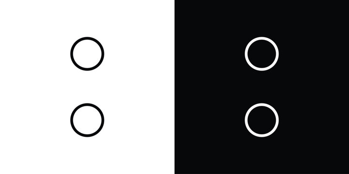 Colon sign. linear symbols in black and white
