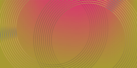 Abstract design with vibrant pink and green background. Yellow arcs create dynamic patterns. Bold colors and arcs make the design visually striking and modern. Colorful background with design © nopi
