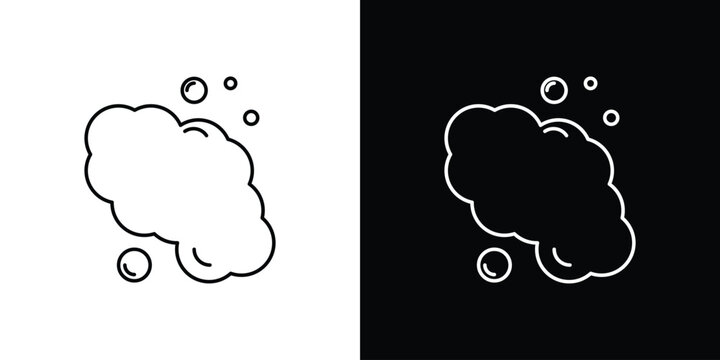 Foam icon. linear symbols in black and white