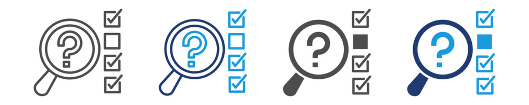 evaluation icon set multiple style
