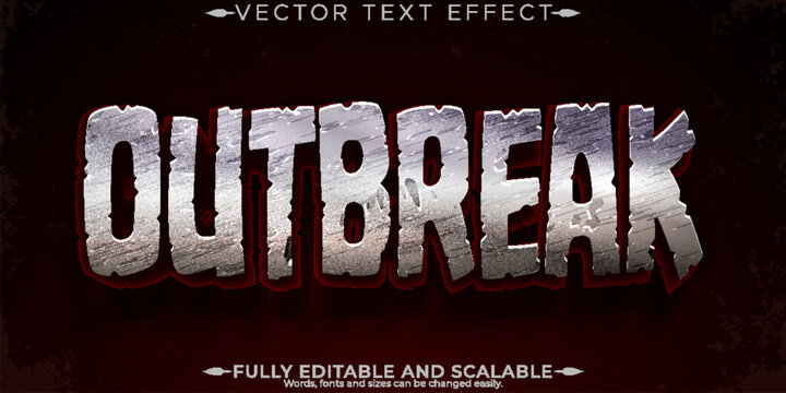 Horror text effect, editable blood and scary text style