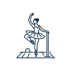 Fototapeta premium Ballet Dancer in Tutu Posture.