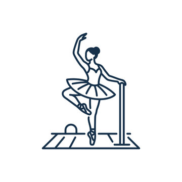 Ballet Dancer in Tutu Posture.