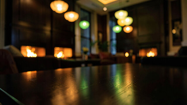 Smooth dark polished wooden surface eb