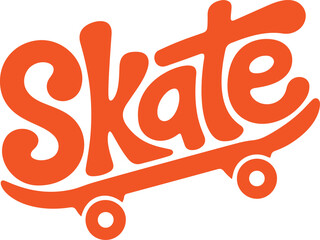 Creative Skate Typography Logo Vector © jahidulislam