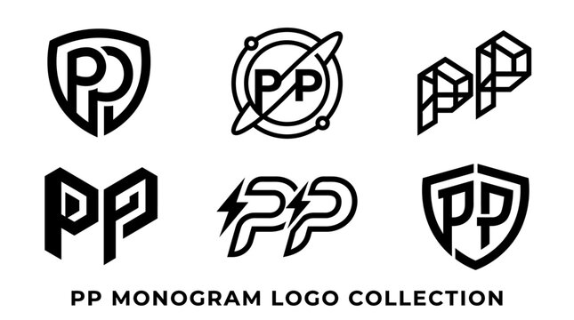 PP Monogram Logo Collection with Various Creative Designs.