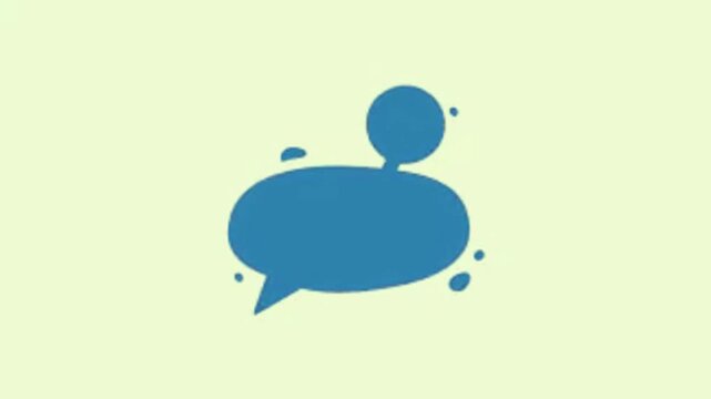 Animation of a speech bubble on a green screen background. - Professional Chroma Key Footage