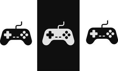 Game controller gamepad icon set with retro console joystick vectors for video gaming computer entertainment hardwareGame controller gamepad icon set with retro console joystick vectors for video gami © Snowar