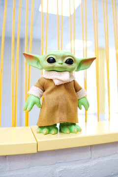 2026.06.09, Russia. A Grogu Baby Yoda toy figurine from Star Wars on a shelf