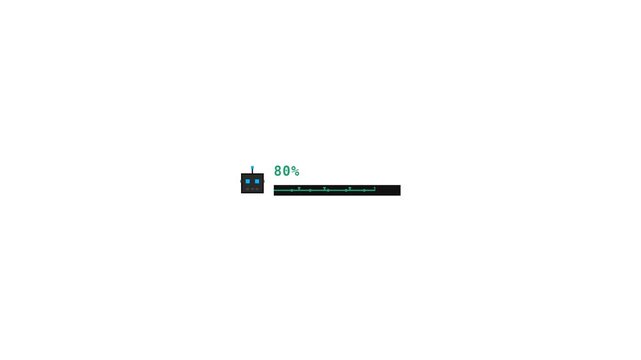 Pixel Robot Circuit Bar Retro Tech Machine Loading Animation UI Design
