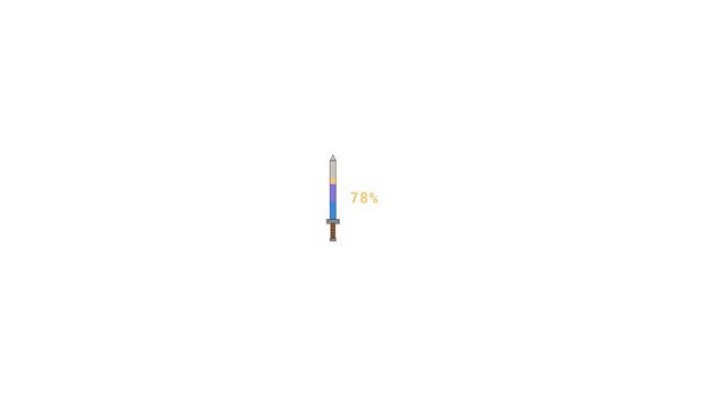 Pixel Sword Power Bar RPG Game Weapon Charge Animation UI Design