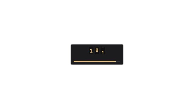 Odometer Style Progress Bar Animation for Counter and Loading UI