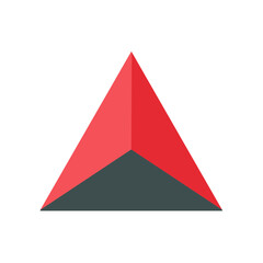 Fototapeta premium Flat red and dark gray triangle vector