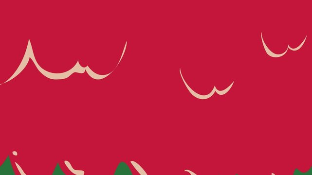 White border and an image of red swirls on it screen lines strawberry leaves drips isolated on green screen background