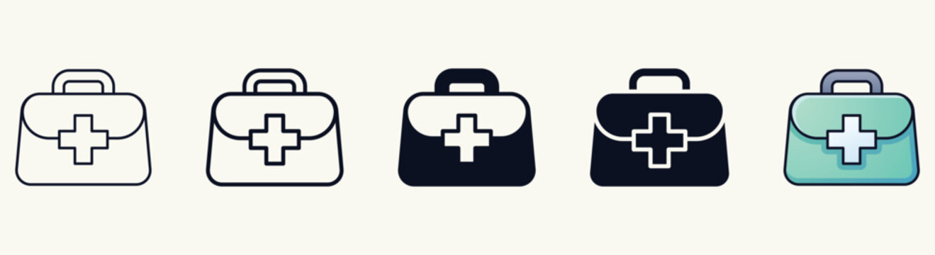 First Aid Kit Icon Set