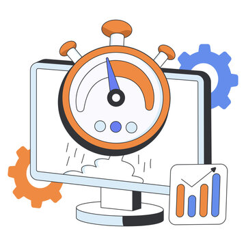 Modern design icon of system speed optimization 