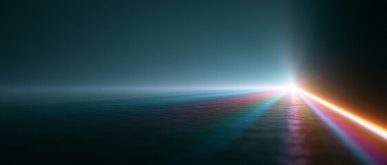 Obraz premium Abstract light beams on dark surface