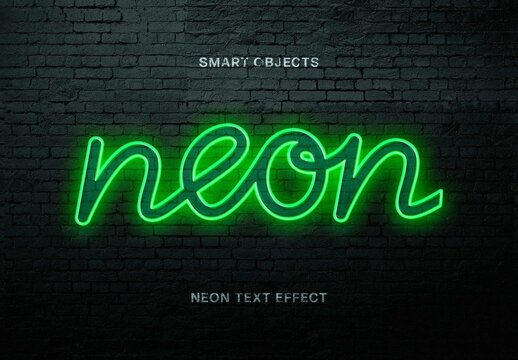 Vibrant Neon Text Effect For Branding And Social Media Design