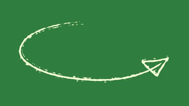 Outline circle arrow drawn backgrounds expression illustration composition motion figure scene layers emotion isolated on green screen background