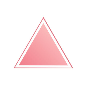 Pink Equilateral Triangle Vector Icon