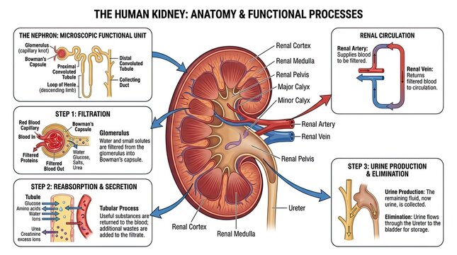 Human kidney anatomy