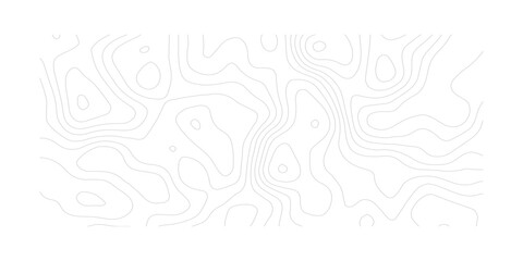Fototapeta premium High Detail Topographic Contour Map Illustration with Seamless Terrain Curves, Oceanic Wave Relief, Layered Paper Texture and Abstract Geographic Design Elements