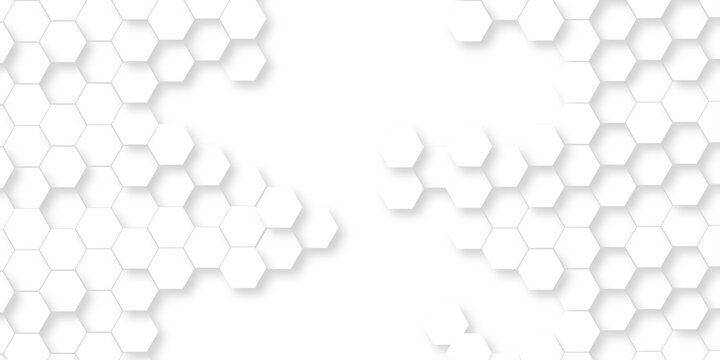Hexagon concept abstract technology wallpaper. Vector illustration isolate on white background. Modern hexagon pattern elements.