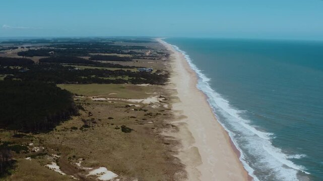 Drone Shots of Playa Garzon Beach Environmental Habitat