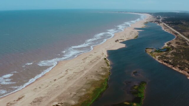 Atlantic Coastal Paradise Drone View of Playa Garzon Beach