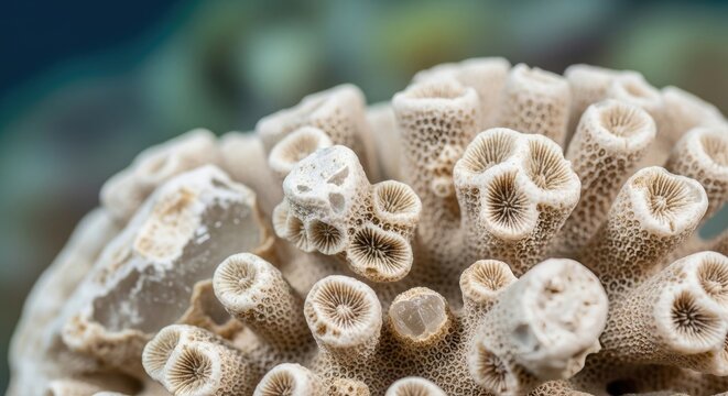 Close-up of a Beautiful Coral Reef Formation in the Ocean.
