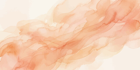 Fototapeta premium Soft peach abstract watercolor texture background with watercolor abstract background artistic creative painting backdrop delicate wallpaper minimalist gradient composition