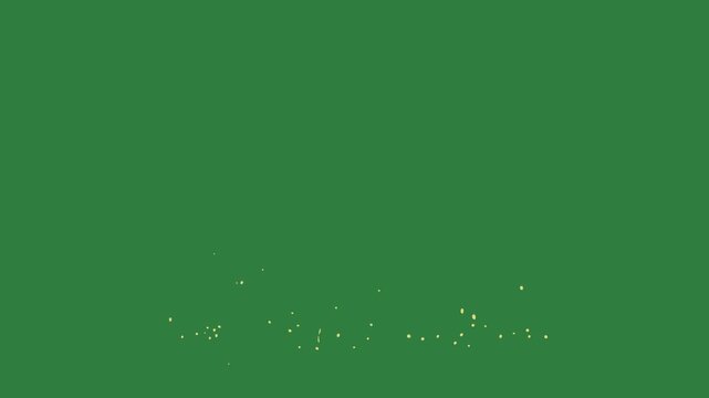 White background and yellow line on it fire in picture of clock an image circle cartoonish - Chroma Key Green Screen Footage