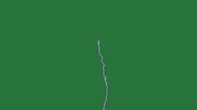 White background and small object in the middle lightning crack strikes on illustration design frame cartoonish - Chroma Key Green Screen Footage