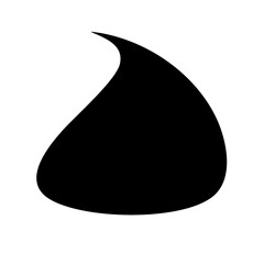 Fototapeta premium Black water drop vector icon