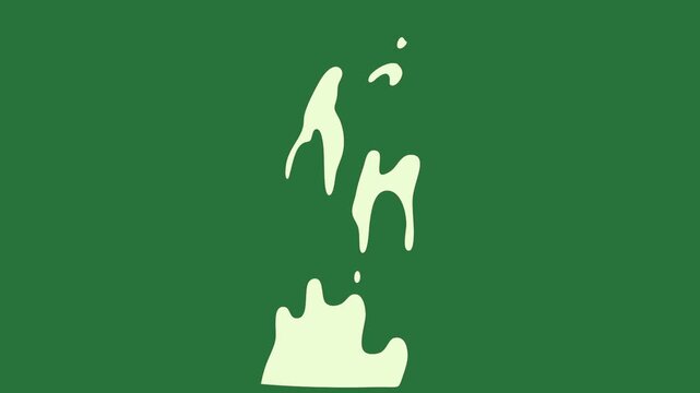 A white silhouette on green background and with of man castle paint it design ghost isolated on green screen background
