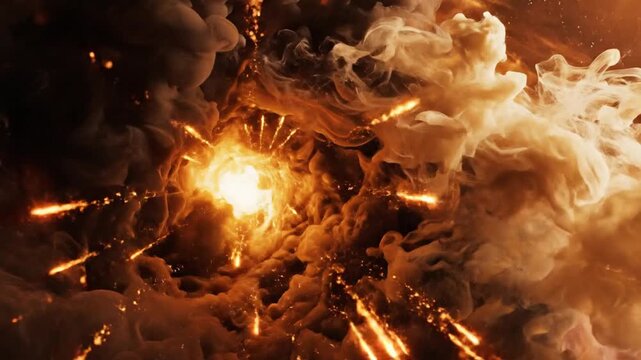 Explosive Cloud Formation and Fireball in Fiery Orbiting Burst