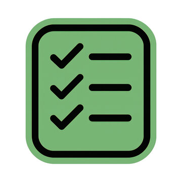 PNG Green checklist icon illustration.