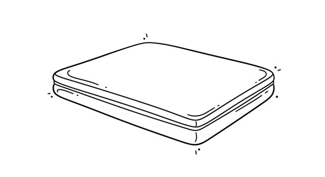Stacked rectangular mattresses illustration.