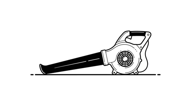 Electric leaf blower tool for outdoor cleaning tasks.
