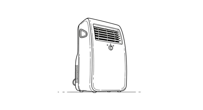 Portable air conditioning unit illustration.